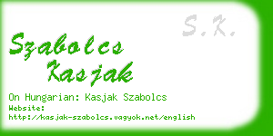 szabolcs kasjak business card